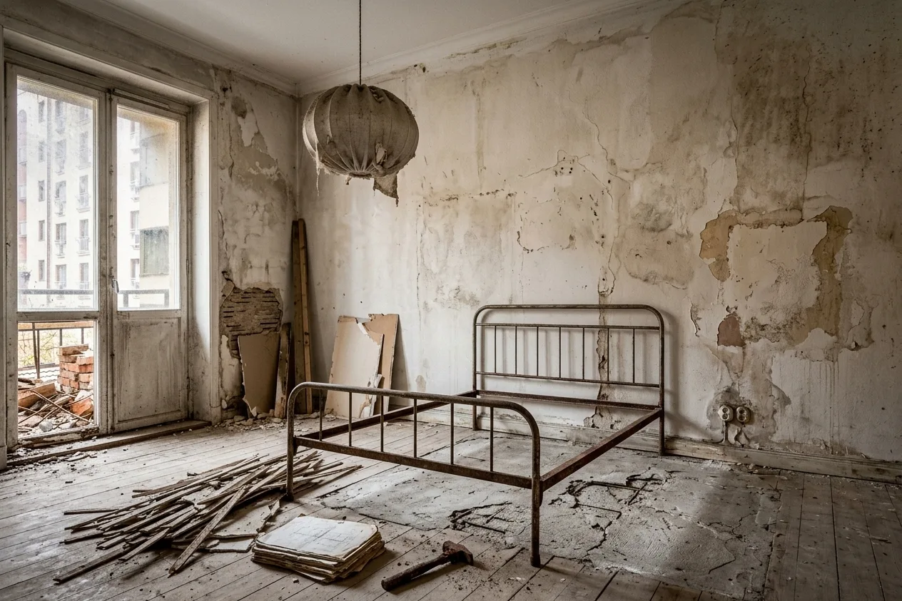 Avant rénovation chambre Asnières-sur-Seine — exemple 3 Avant rénovation chambre Asnières-sur-Seine — exemple 3
