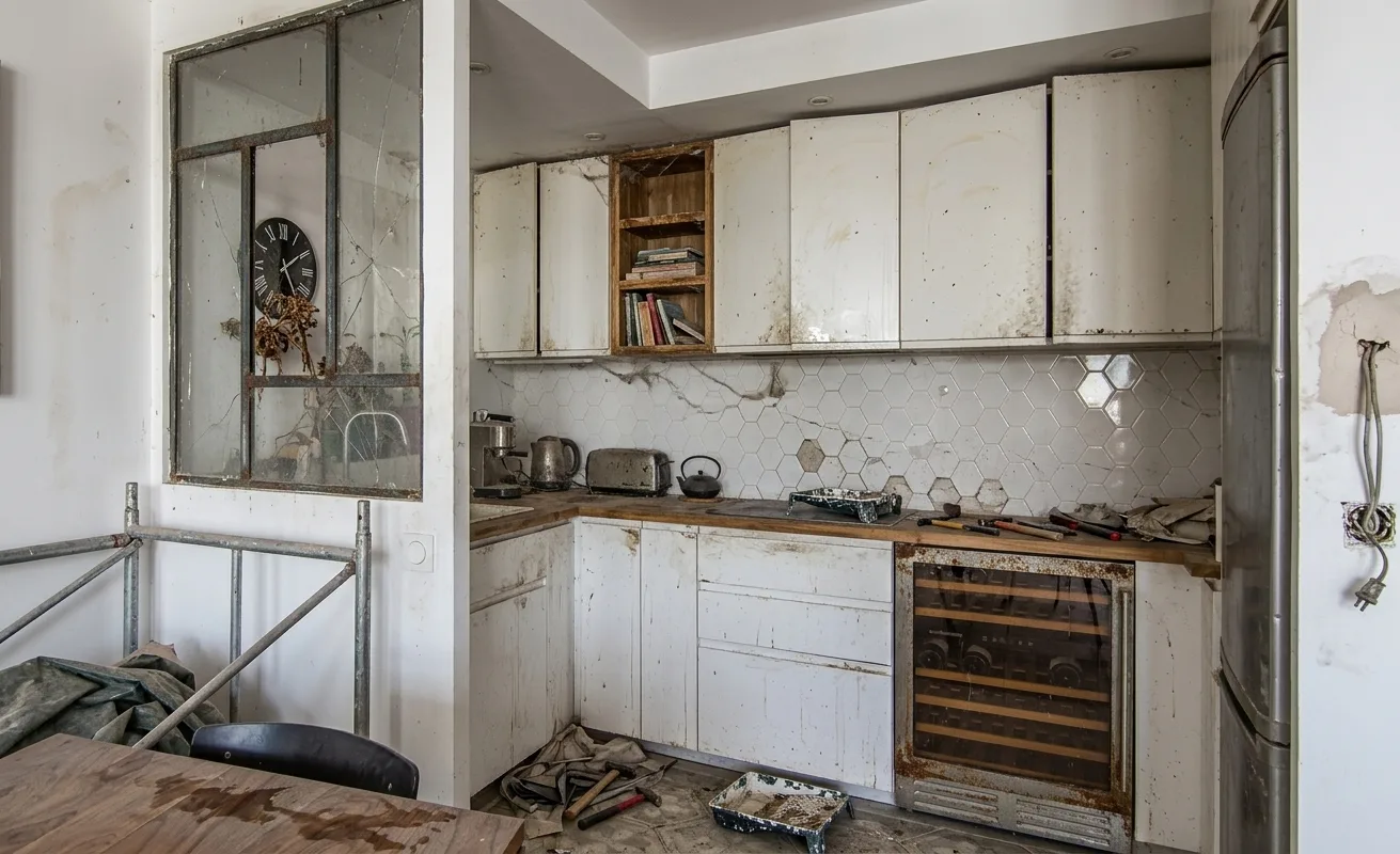 Avant rénovation cuisine Asnières-sur-Seine — exemple 3 Avant rénovation cuisine Asnières-sur-Seine — exemple 3