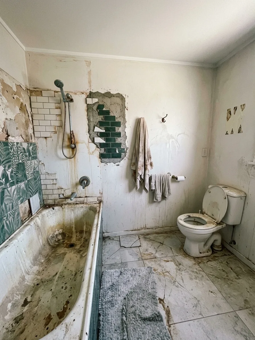 Avant rénovation salle de bains Asnières-sur-Seine — exemple 2 Avant rénovation salle de bains Asnières-sur-Seine — exemple 2